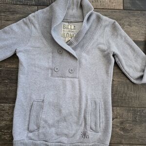 #613 Billabong Women's Gray Double-Breasted Sweater